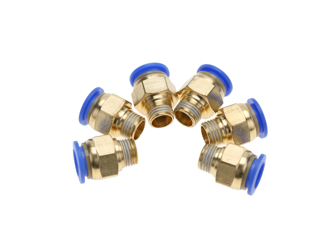 Laxiscreed Conector Rápido Pneumático De 12mm Para Traqueia Com Rosca Externa E Sistema Push-in