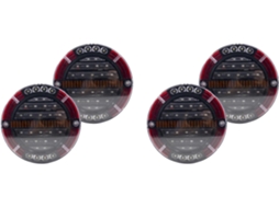 Conjunto De 4 Faróis Led Redondos Para Reboque Com Luz Freio, Luz Diurna Drl, Seta, Para Carro, Caminhão, Barco, Ônibus