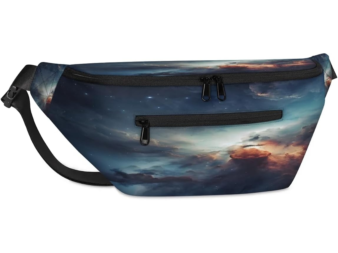 Bolsa de Ombro Grande Unissex Tropicallife com Estampa de Nebulosa Espacial 38 X 25 9 X 19 Cm Impermeável Esta