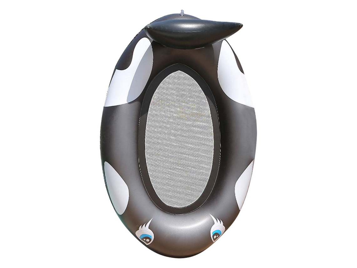 Boia Inflável De Baleia Para Piscina, Feita De Pvc, Espreguiçadeira Inflável Para Piscina, Rede Para Piscina Com Encosto E Fundo De Tela.