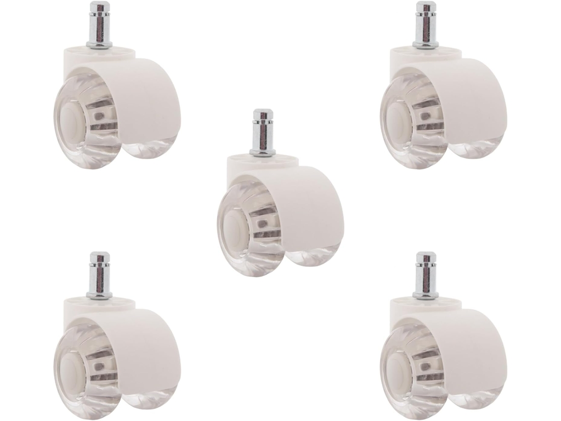 Conjunto de 5 Rodízios para Cadeira de Escritório, Rodas de 2 Polegadas, Silenciosos e Resistentes, Universais SFUSHOS