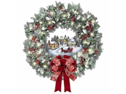 Calcomanías Adhesivas Para Navidad Guirnalda Decoración Ventana Hogar Pvc Impermeable Removible