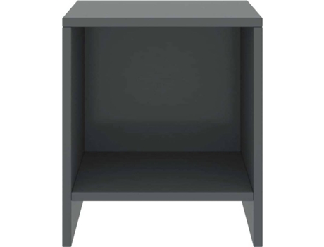 Mesa de cabeceira 35x30x40 cm pinho maciço cinzento-escuro