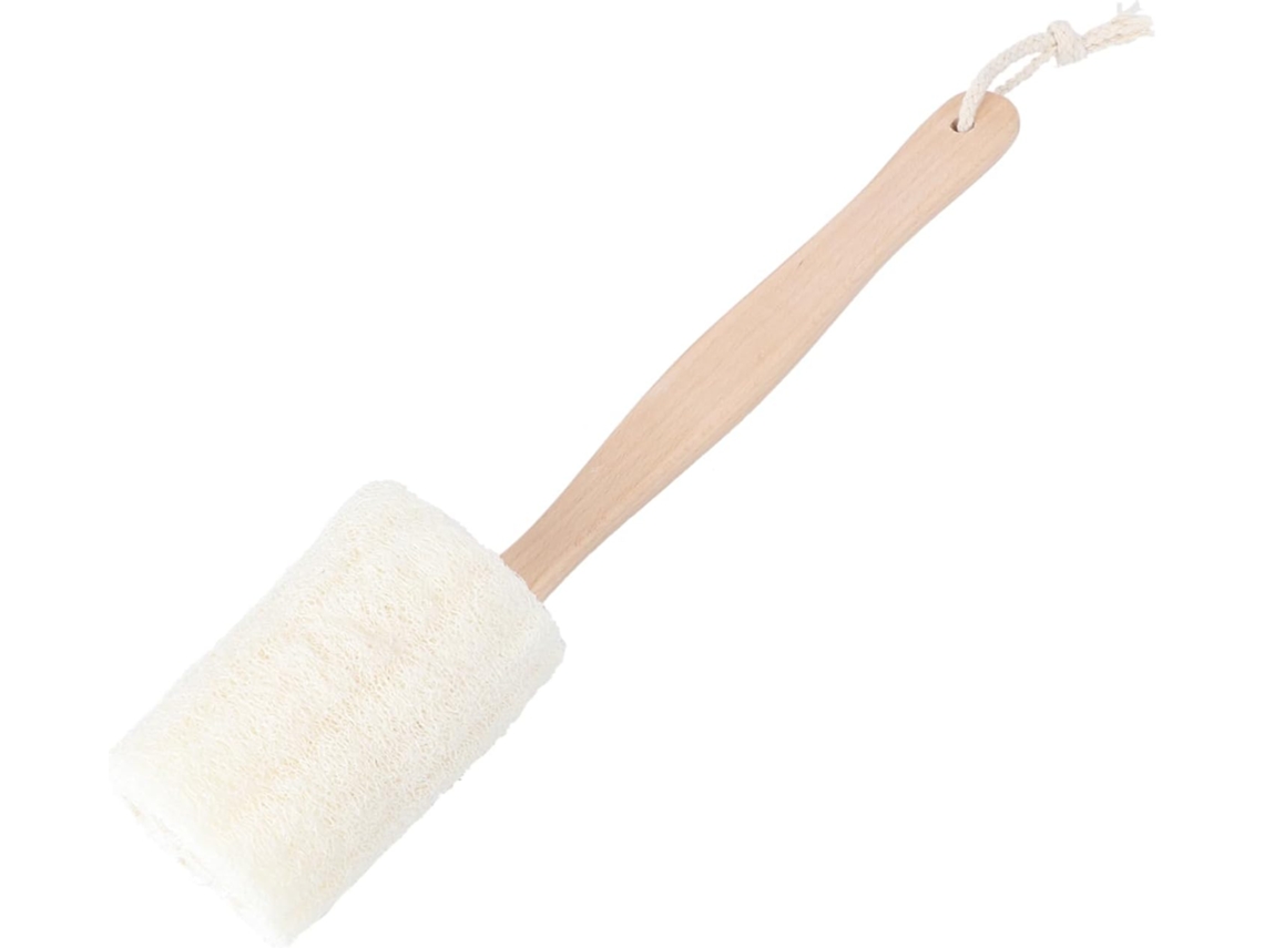 Escova De Bucha Vegetal Natural Eringogo Com Cabo Longo Madeira, Esfoliação Suave Para Banho, Limpeza Das Costas E Do