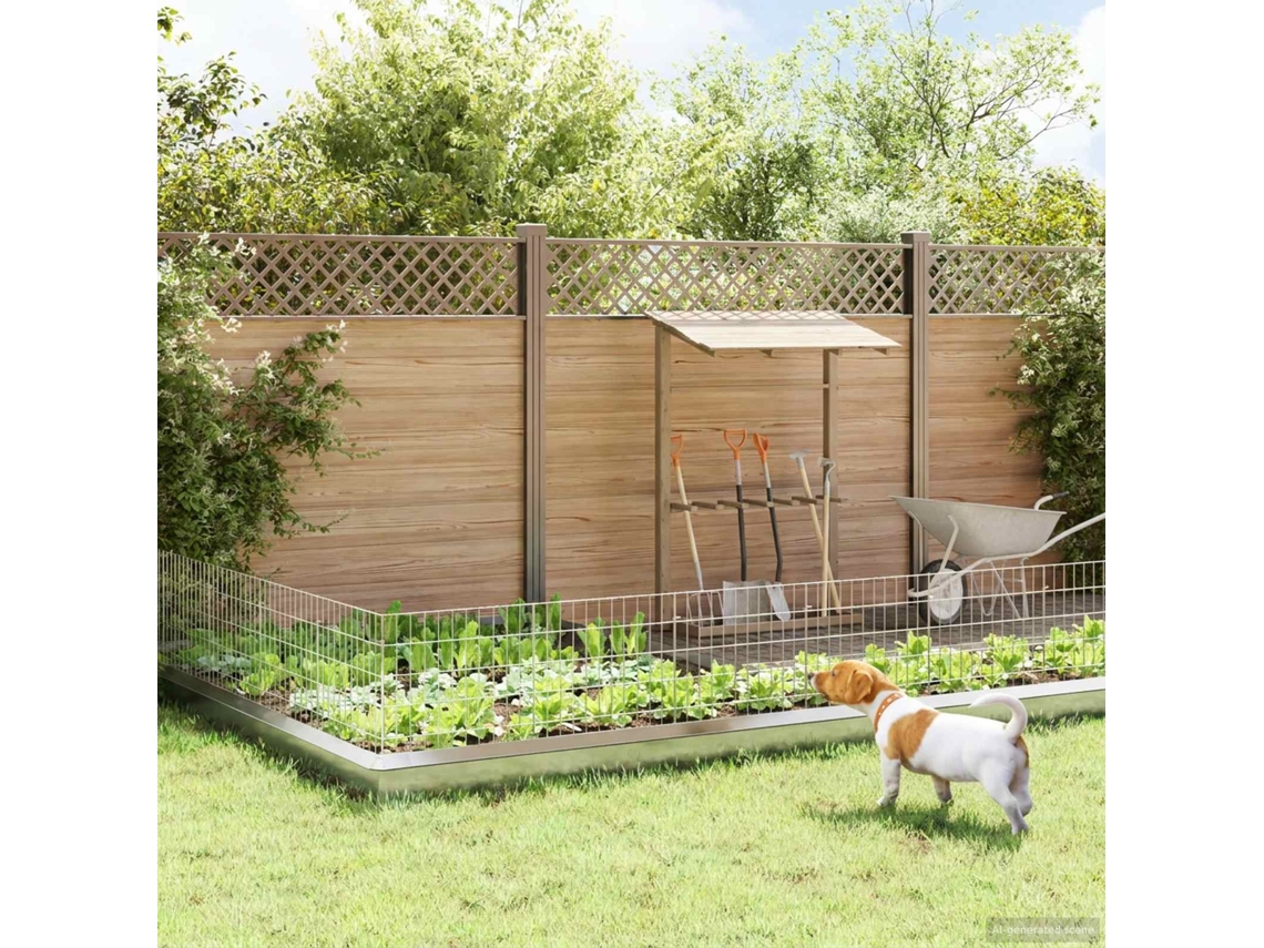 Vidaxl Cerca De Jardim Com Estacas 24 Unid. 55 X 50 Cm Aço Galvanizado