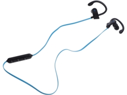 Fones De Ouvido Estéreo Com Fio Pretos, Com Ganchos De Orelha E Microfone.