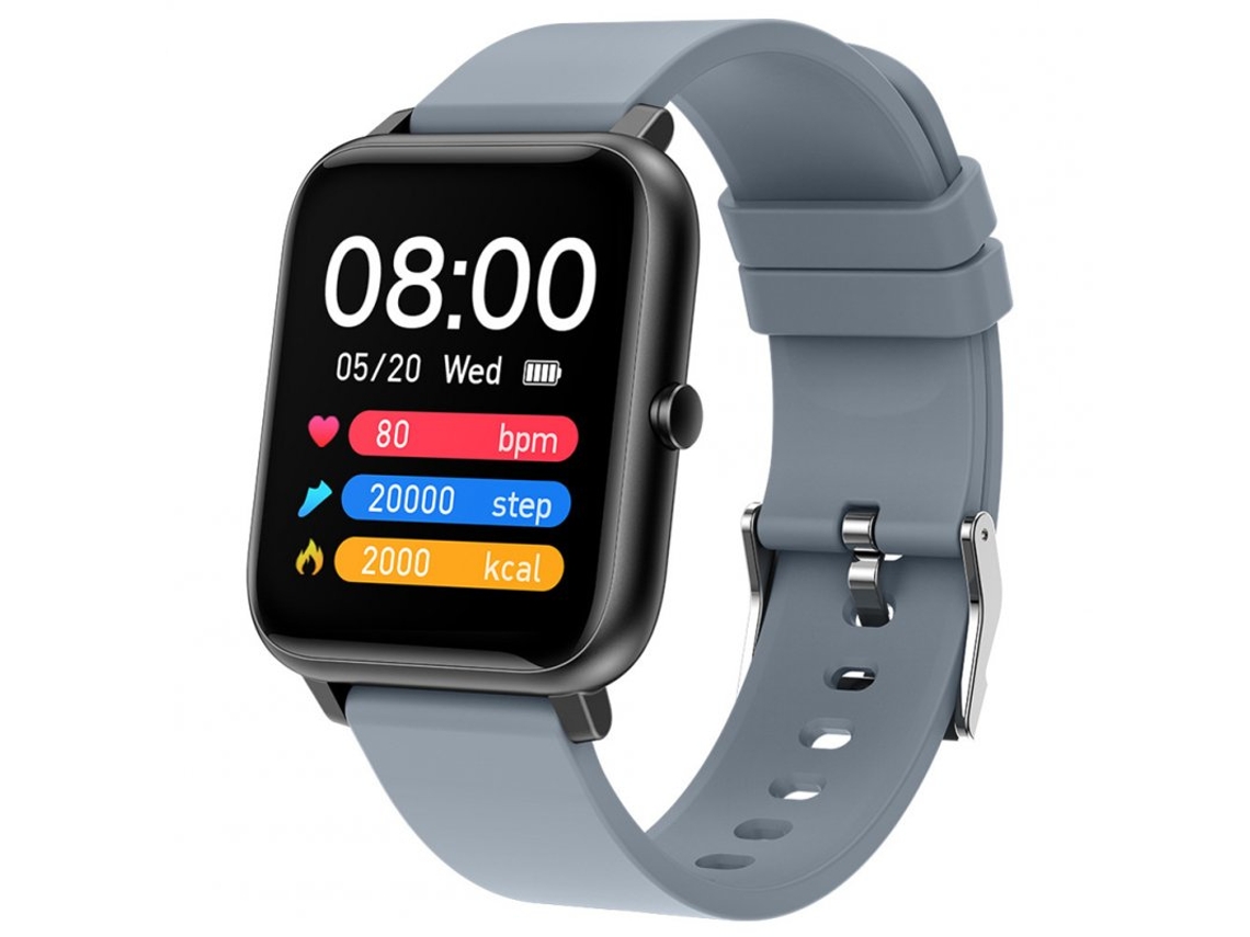 Smartwatch Multifuncional P22 Ip67 À Prova D'Água Desportos Fitness Monitoramento de Pressão Arterial Cinza
