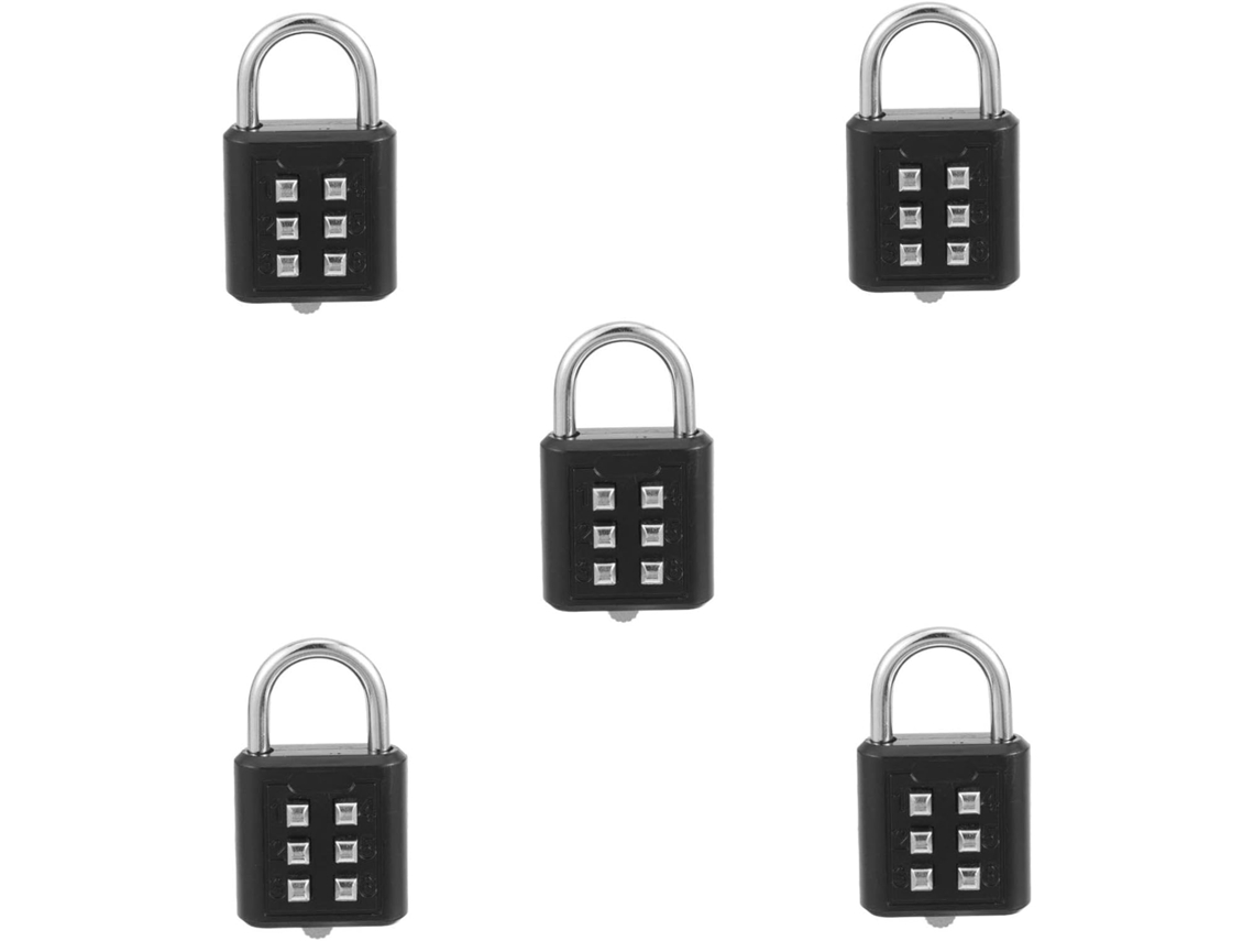 Conjunto De 5 Cadeados Com Código Numérico Para Portão, Cerca, Uso