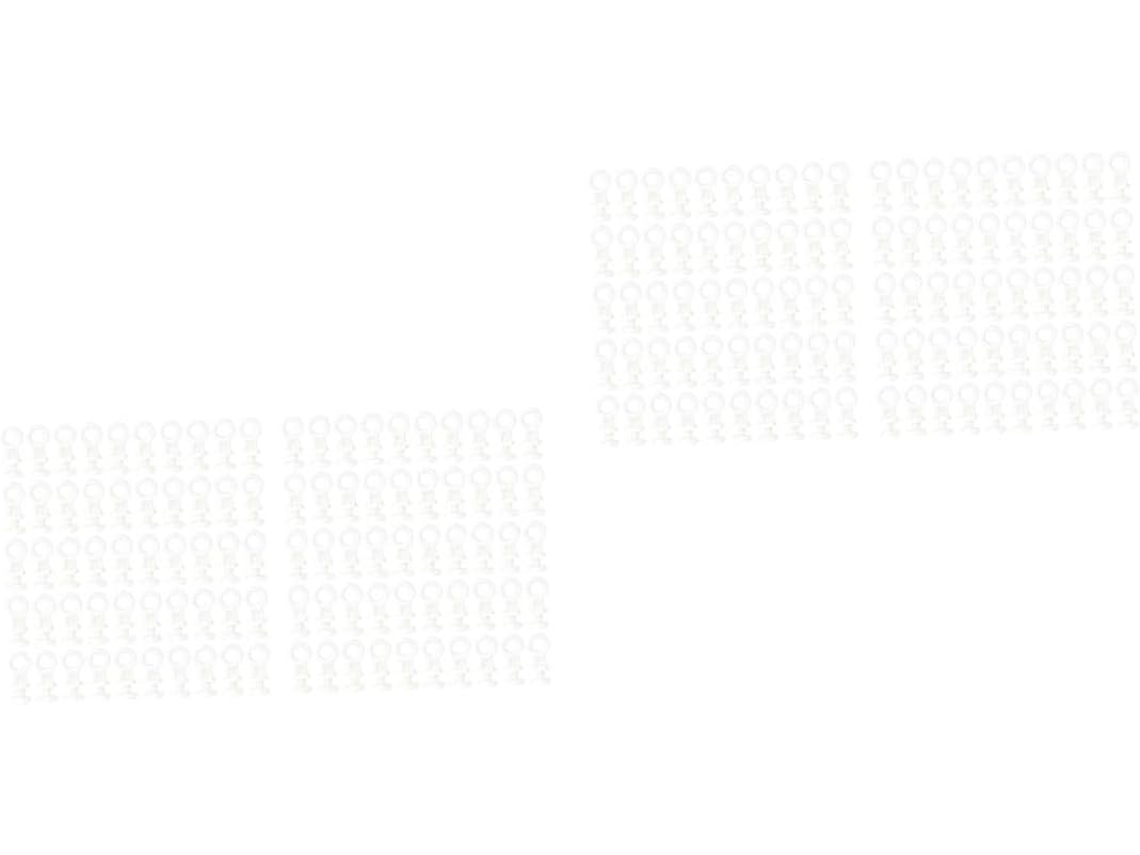 Conjunto De 50 Roletes Aço Inoxidável Para Cortinas, Ideais Para Escritórios E Residências Deslizantes, Silenciosos E