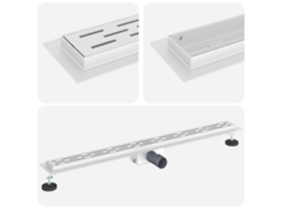 Maison Exclusive - Dreno De Chuveiro Com Design De Linha Prateado 100 Cm
