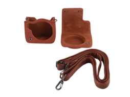 Funda Protetora De Couro Pu Para Fujifilm Instax Mini 90 Com Correia De Ombro (marrom)