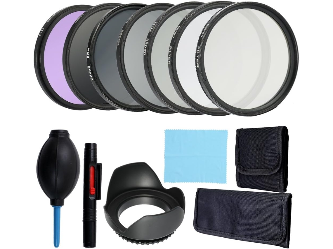 Kit Completo De Acessórios Para Câmera Compacta Com Lente E Filtro