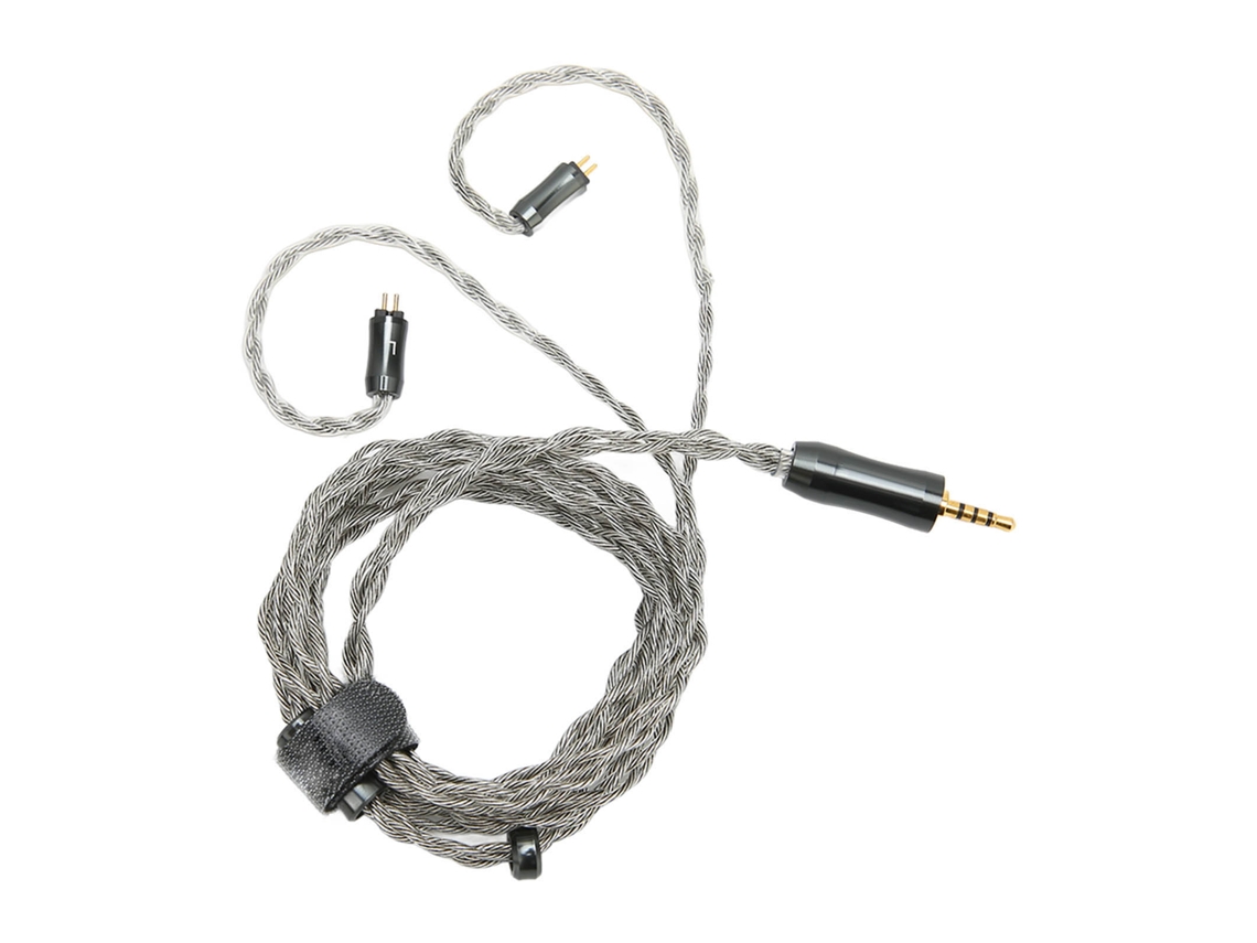 Aetheria cabo de Fones de Ouvido 4 Núcleos Prateado 2pin com Plug 2.5mm 1.2m para Reposição