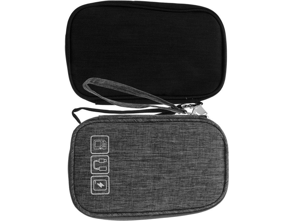 Conjunto De 2 Bolsas Para Guardar Cabos E Acessórios Eletrônicos, Organizador De Viagem, Design Compacto E Prático. Conjunto De 2 Bolsa Gokoco