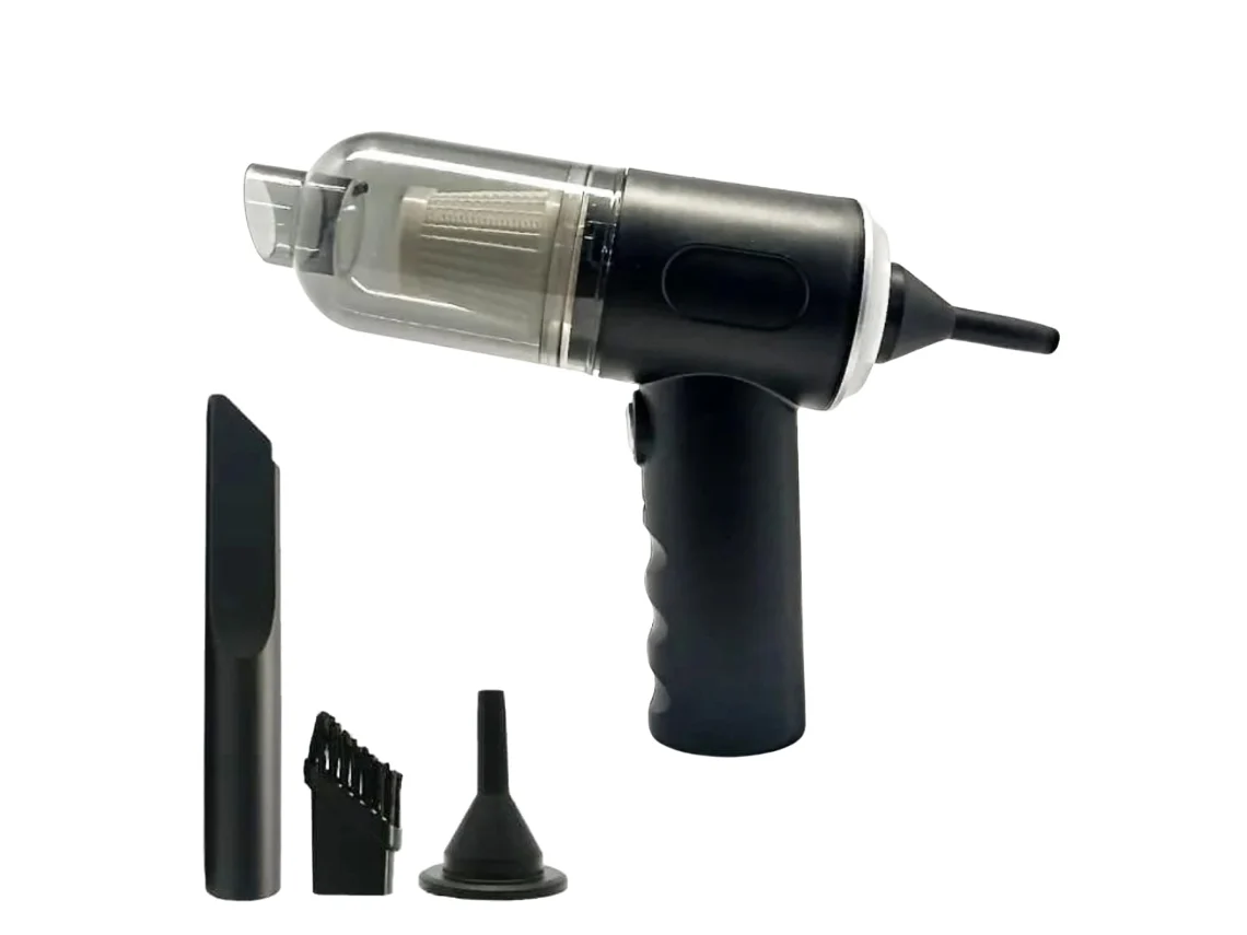 Um Aspirador Portátil 3 Em 1, Secador De Cabelo Sem Fios E Coletor De Pó, Adequado Para Automóveis E Casas.
