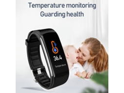 Aetheria pulseira Inteligente C6t Monitor de Temperatura Corporal Pressão Arterial Ip67 Contador de Passos