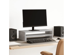 Vidaxl Suporte Monitor 54x22x15 Cm Derivados Madeira Cinzento Cimento