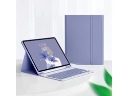 Capa Com Teclado Bluetooth Para Ipad 10.9, 2022, Roxo Escuro