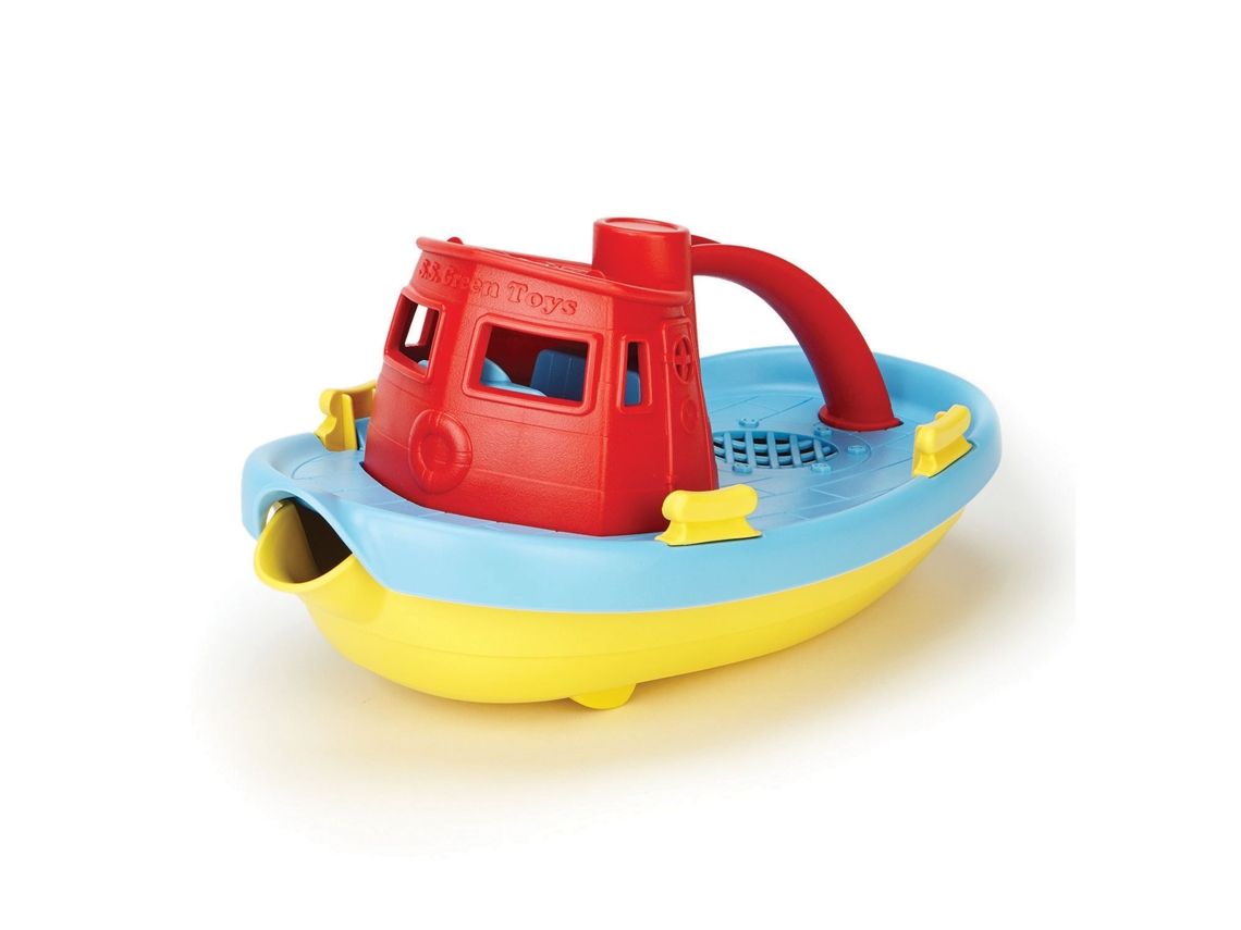 Brinquedo De Banho Rebocador Green Toys Barco Aquático Sustentável Vermelho