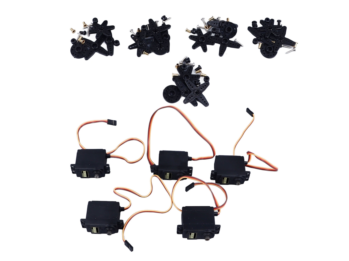 5 Servos 55g Braços Robôs Barcos Carros 180° Plástico