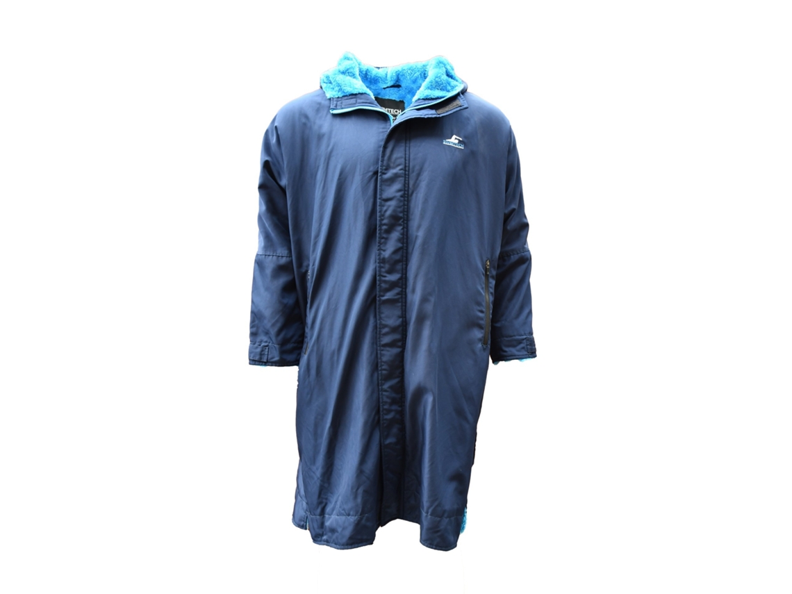 Robe De Banho Impermeável Swimtech Azul Marinho/azul Tamanho Pp Para Crianças