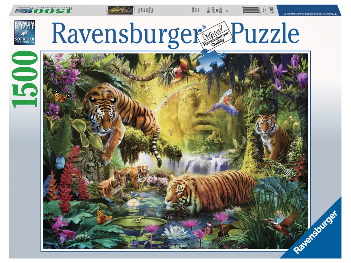 Puzzle RAVENSBURGER Tranquil Tigers 1500 Peças Animais