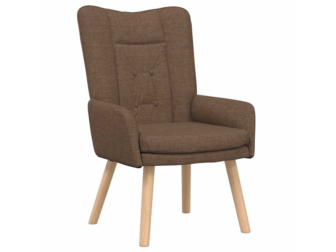 Poltrona Castanho 63 X 67 X 94 Cm Tecido e Contraplacado MAISON EXCLUSIVE