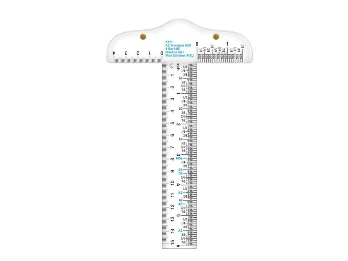 Régua T Transparente De Acrílico De 15 Cm (6") Para Desenho