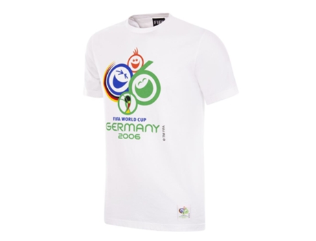 T-shirt Unissexo de Futebol COPA FOOTBALL (L - Algodão - Branco)