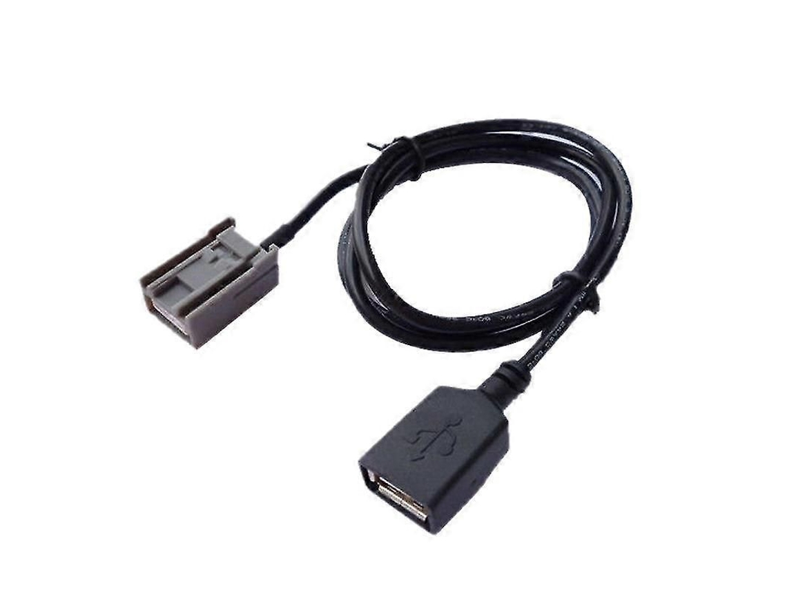 Adaptador de Cabo Usb Aux para Jazz Accord Odyssey 2008 2013, Extensão, 100cm, Preto, Abs S/MARCA