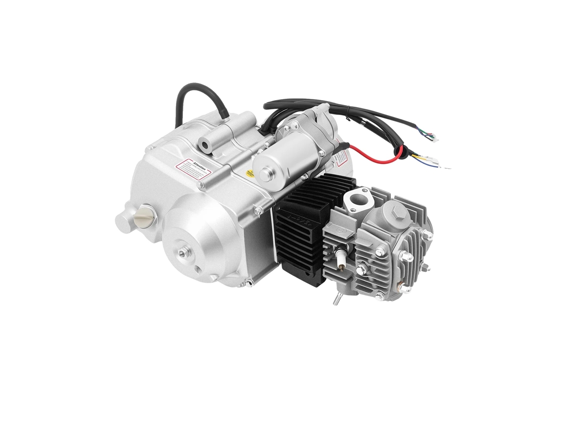Motor De 125cc, Design De 4 Tempos, Partida Elétrica, Prata