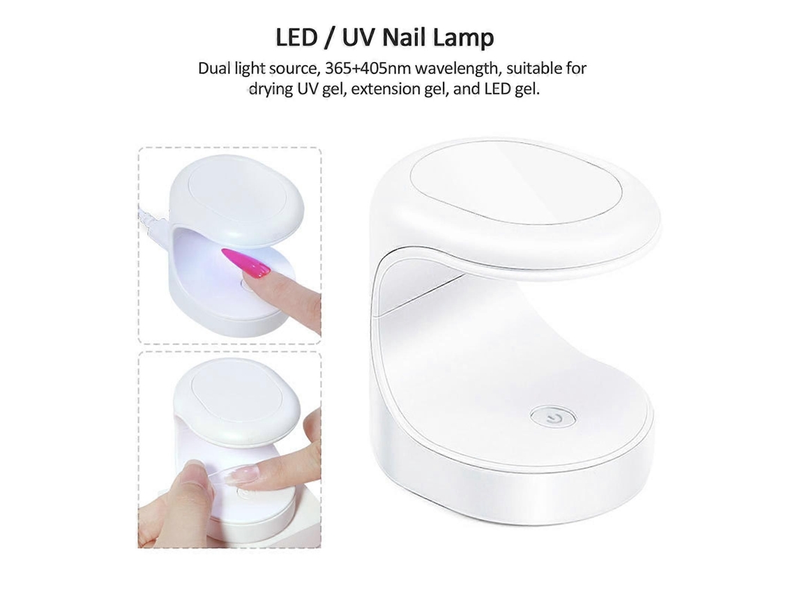 Mini Uv Led Nail Lamp Gel Polish Dryer Curing Usb Light Therapy Art Tools GOKOCO