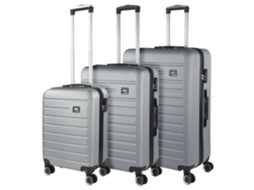 Conjunto de Malas Rígidas SKPAT Nantes Prata Abs 50X76X28 Cm 95L