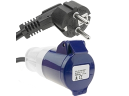 Adaptador Cee Plug Fêmea para Schuko Masculino 2P+T 16A 250V Ip44 Iec-60309 Cabo 30Cm BEMATIK
