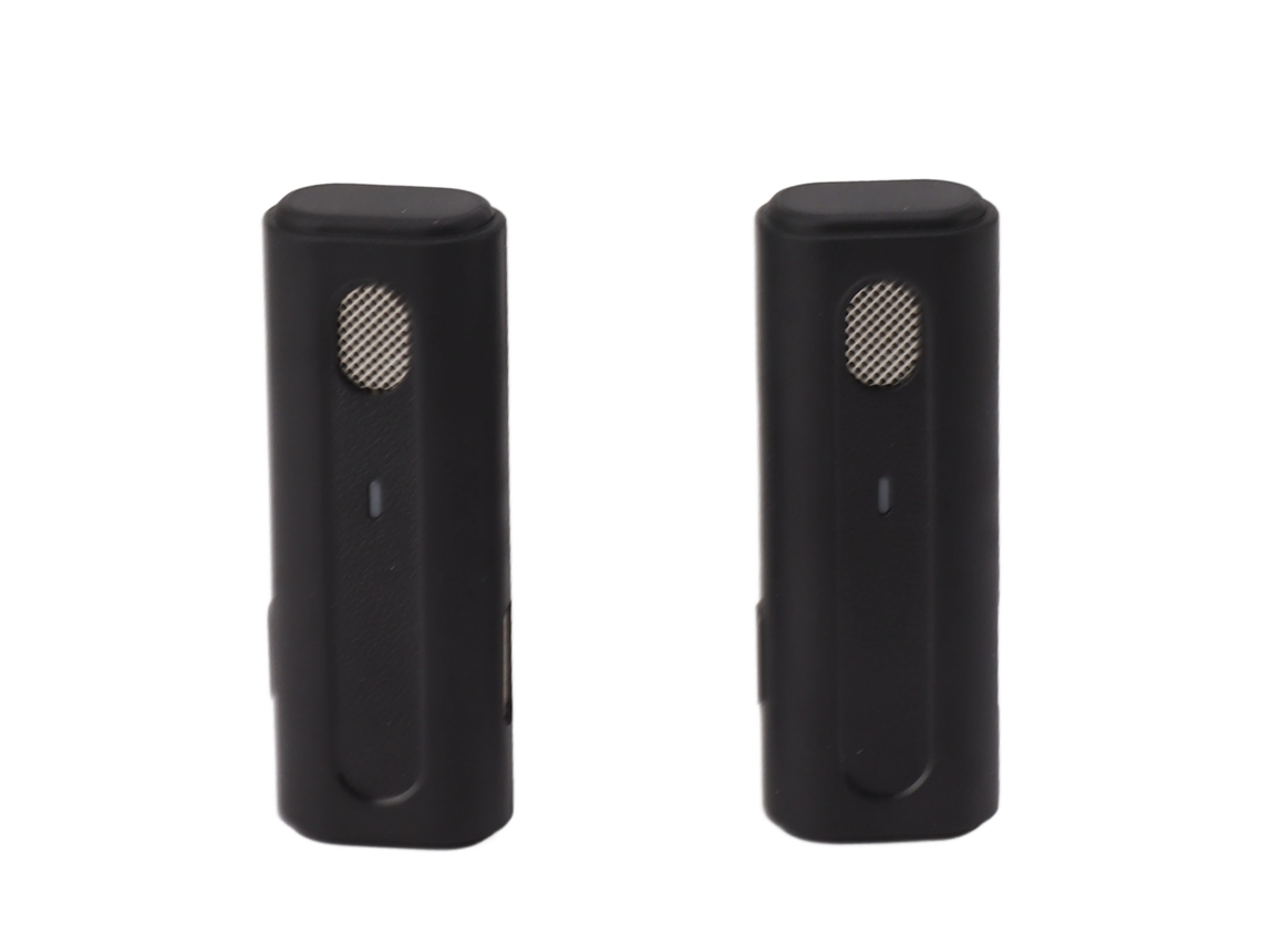 Microfone Lavalier sem fio, redução de ruído, 1 transmissor e 2 receptores EOOCOO