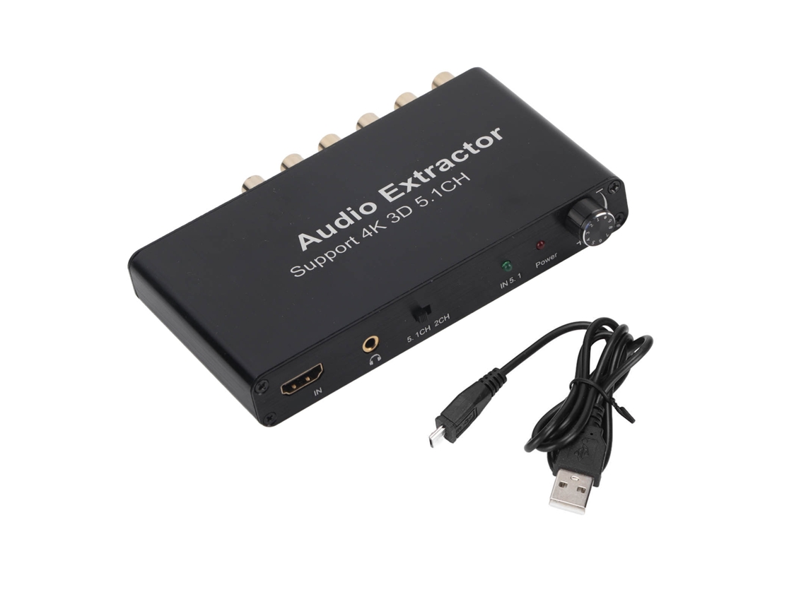 Aetheria extractora de Áudio Rca 4k 3d 5.1ch Interface Multimídia Hd Conversor Analógico para Ps4 Dvd Tv