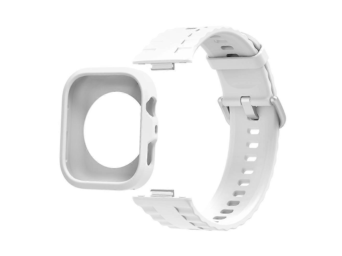 Capa De Silicone Para Relógio Com Pulseira De Silicone Integrada Com Textura Ondulada