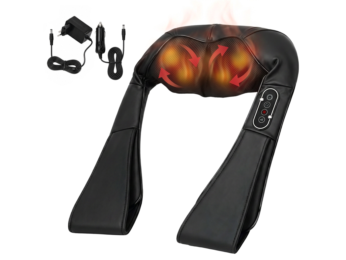 Massageador Para Pescoço E Ombros Com Função De Aquecimento, Preto