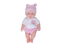Ats muñeca Reborn de Silicona Suave Cuerpo Realista Bebé Recém nascido com Olhos Brilhantes 11.8 Polegadas para Crianças
