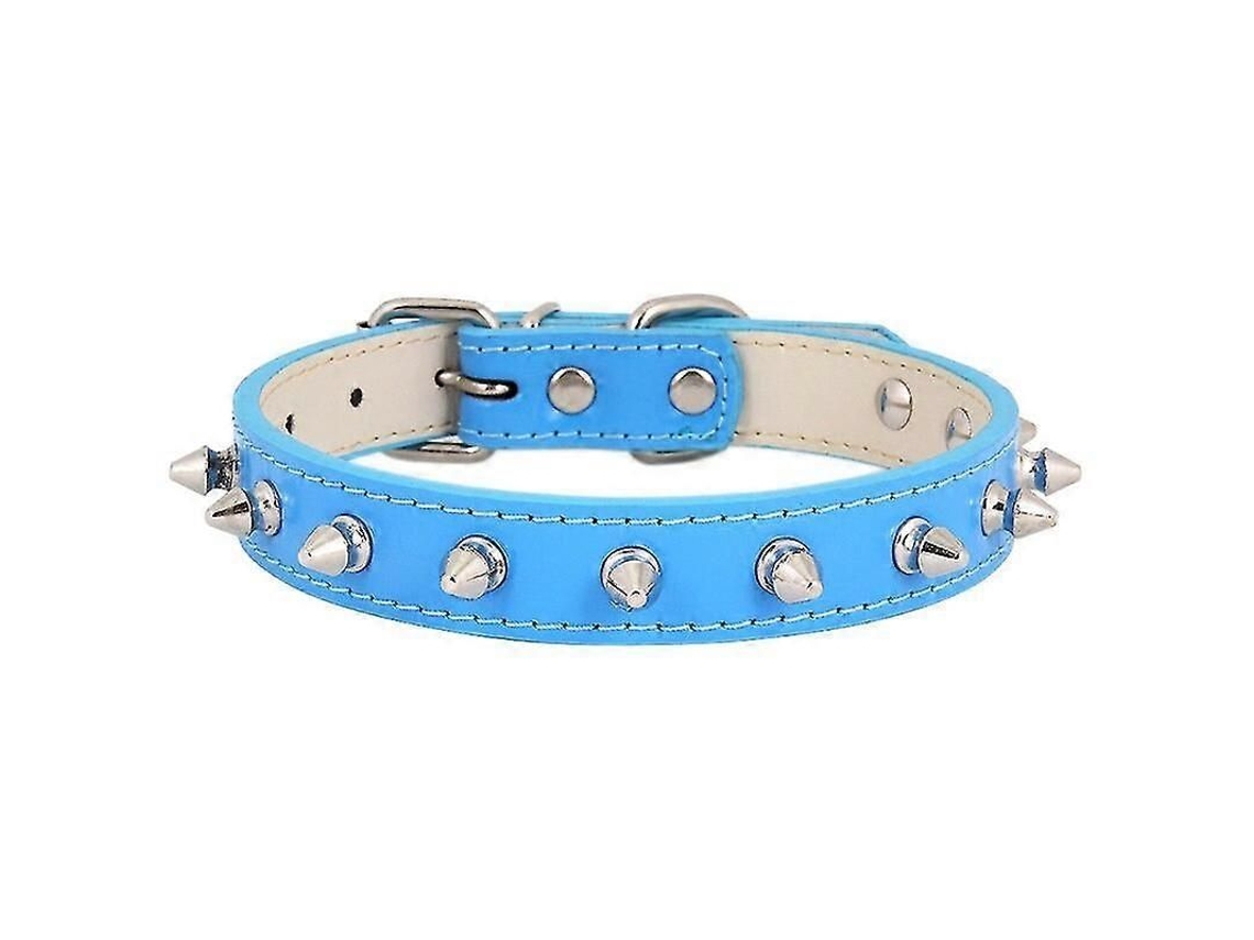 2026 collar de Couro Ajustável para Cães com Rivelas e Pontas de Couro Pu Tamanhos Xs S M L para Cães e Gatos