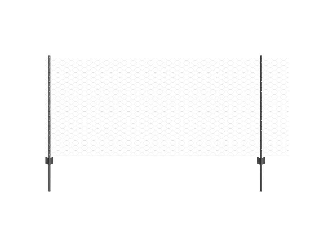 Conjunto 1 Painel De Cerca Vidaxl Cinzento Aço (10 X 1 M)