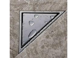 Ralo de Piso oculto com cesto triangular AQUAFORGE