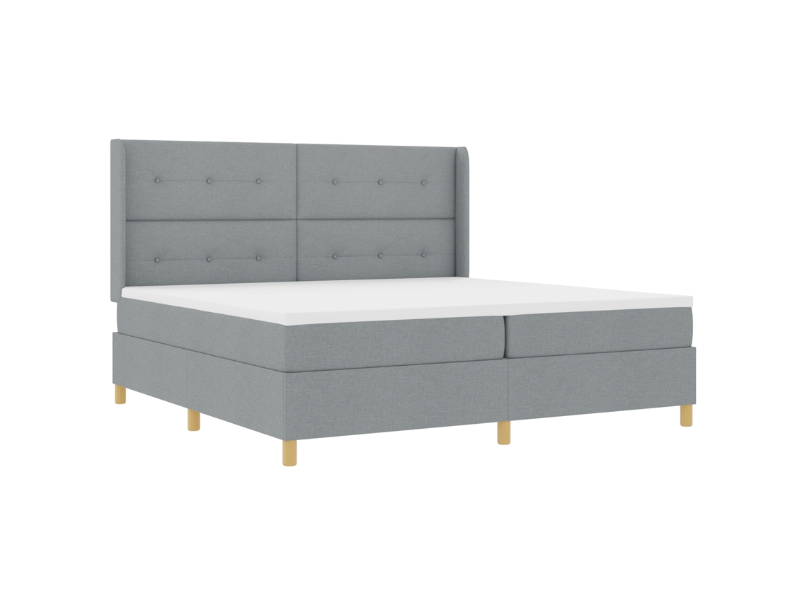 Colchão Foam Pocket Spring Cinza-claro Vidaxl Cinzento-claro Tecido (200x200 Cm)