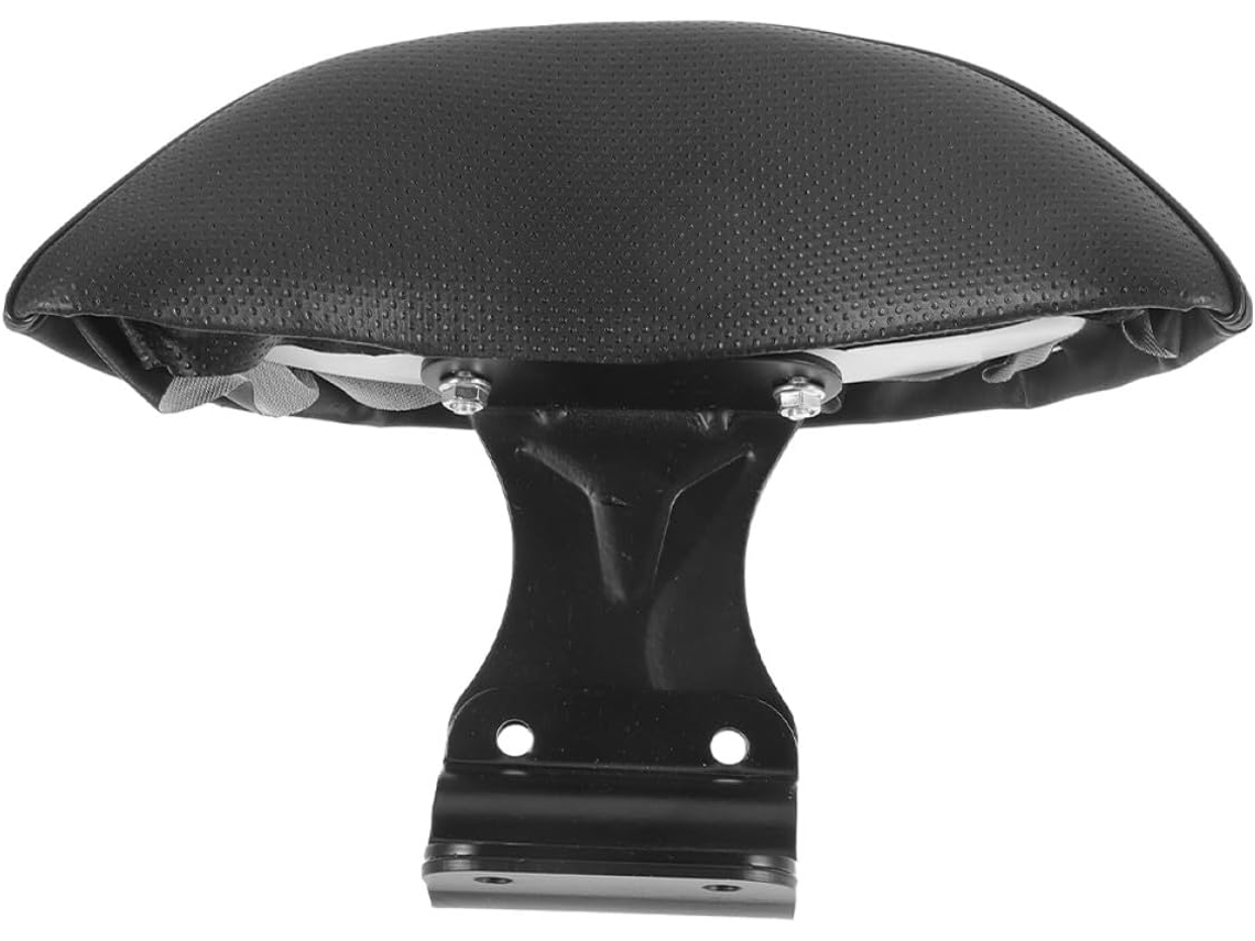 Almofada Preta Para Encosto De Bicicleta Elétrica, Suporte Lombar Confortável, Acessório De Segurança Ergonômico.