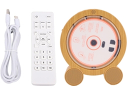 Leitor Cd De Mesa Vertical Fockety, Portátil, Com Rádio Fm, Usb E Entrada Auxiliar, Visor Led
