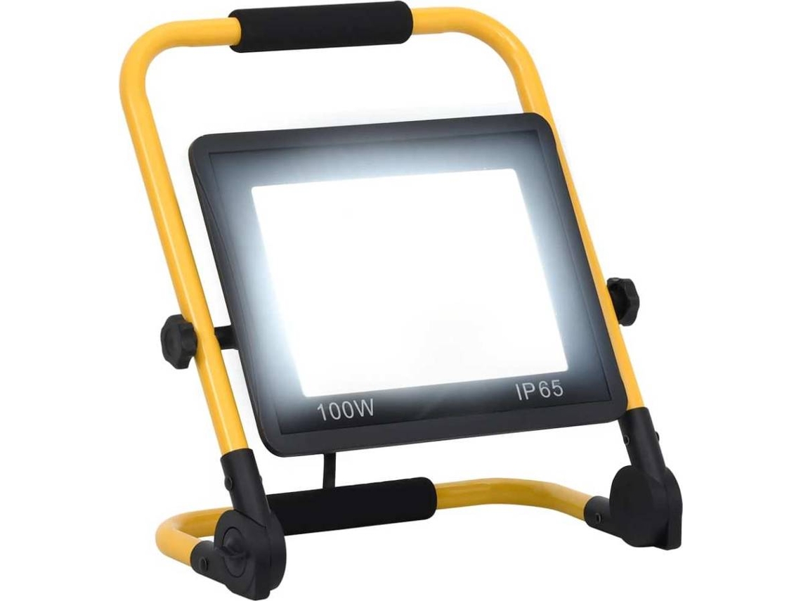 vidaXL Projetor c/ iluminação LED e pega 100 W branco frio