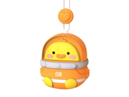 Ventilador de Pescoço Usb Recarregável 3 Velocidades Amarelo
