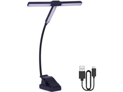 Luminária De Leitura Mesa Com Três Leds E Clipe Para Proteção Ocular,