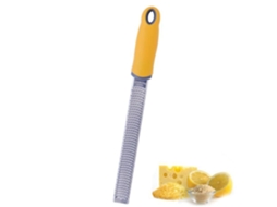 Ralador De Queijo Amarelo Limão, Aço Inoxidável 304, Tampa De Segurança, 320 Mm X 25 Mm, Amarelo, Peça Única