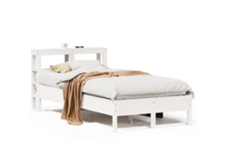 Bed Frame, Bed Frames Vidaxl Branco Madeira De Pinho (120 X 190 Cm)